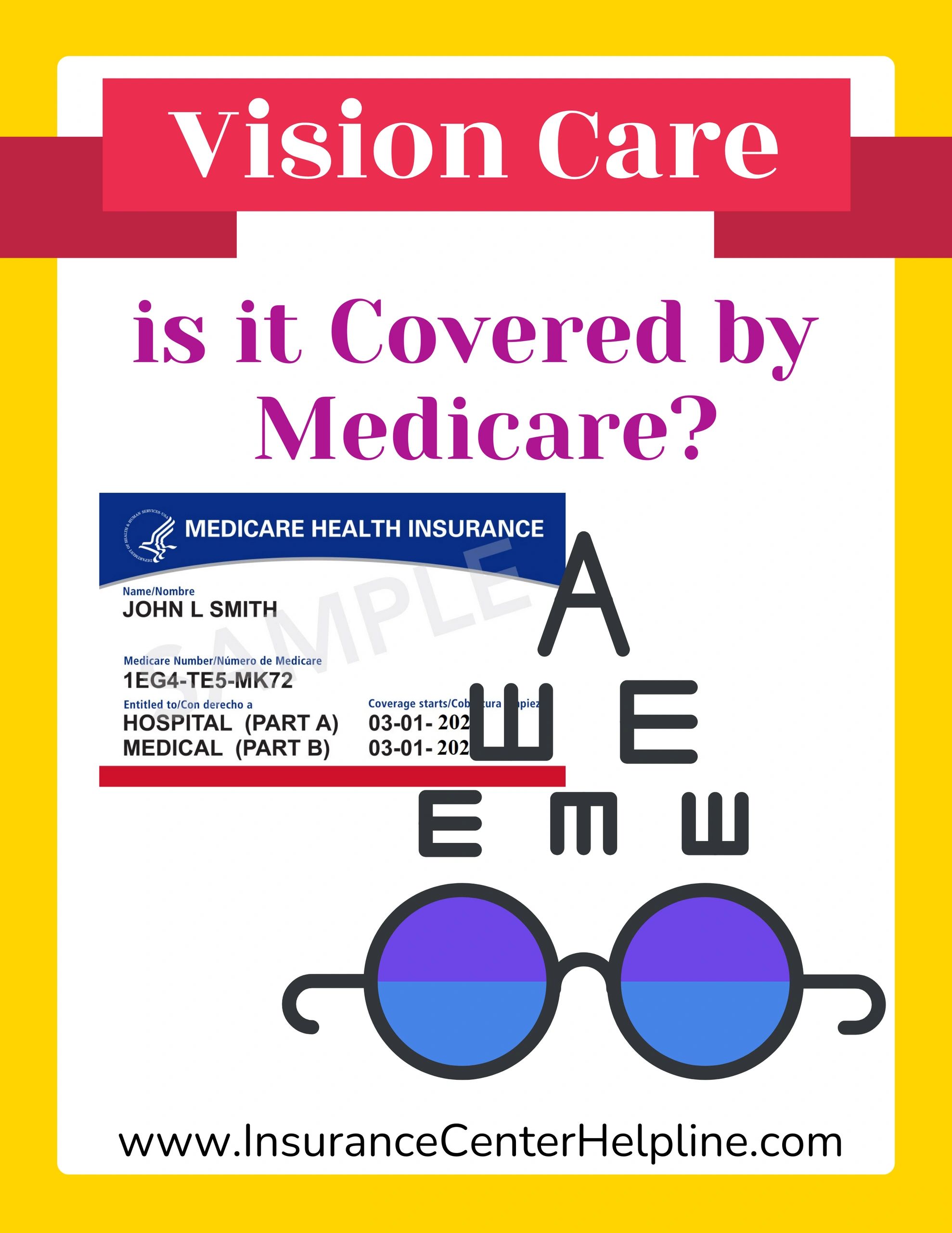 Is Vision care covered by Medicare?